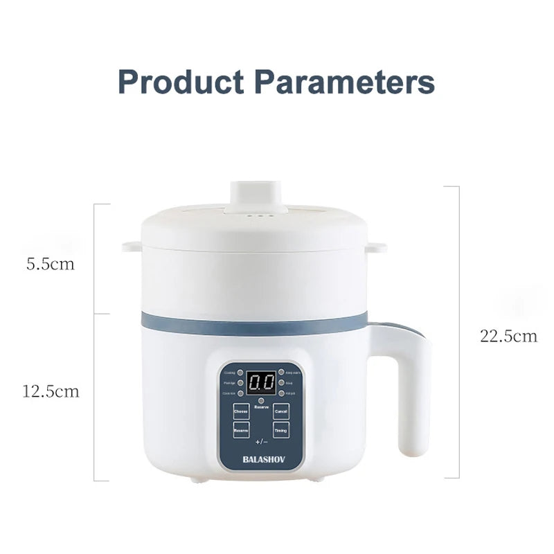 1.7L Electric Rice Cooker Single Double Layer 220V Multi Cooker Non-Stick Smart Mechanical Multicooker Steamed Rice Pot for Home